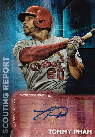 TOMMY PHAM 2016 TOPPS SCOUTING REPORT AUTOGRAPH CARD