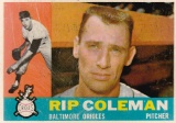 RIP COLEMAN 1960 TOPPS CARD #179