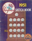 NEW YORK YANKEES 1951 SKETCH BOOK (YEARBOOK) DIAMAGGIO AND MANTLE (ROOKIE YEAR)