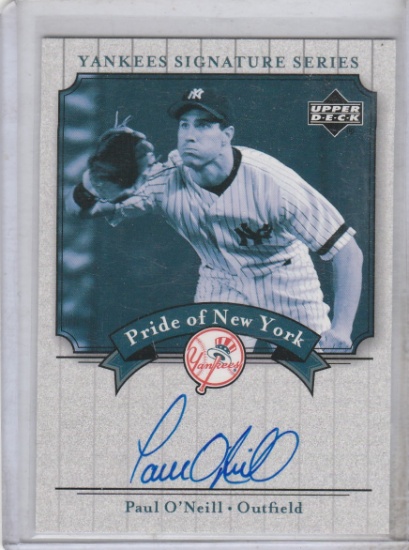 PAUL O'NEILL 2003 UD YANKEE SIGNATURE SERIES AUTOGRAPH CARD