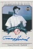 TOMMY HENRICH 2003 UD YANKEE SIGNATURE SERIES AUTOGRAPH CARD