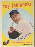 RAY JABLONSKI 1959 TOPPS CARD #342