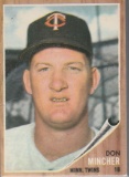 DON MINCHER 1962 TOPPS CARD #386