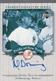 AL DOWNING 2003 UD YANKEE SIGNATURE SERIES AUTOGRAPH CARD
