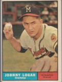 JOHNNY LOGAN 1961 TOPPS CARD #524 / HIGH NUMBER