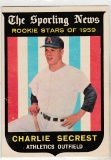 CHARLIE SECREST 1959 TOPPS ROOKIE CARD #140