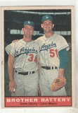 1961 TOPPS CARD #521 BROTHER BATTERY / SHERRY