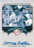 DANNY CATER 2003 UD YANKEE SIGNATURE SERIES AUTOGRAPH CARD
