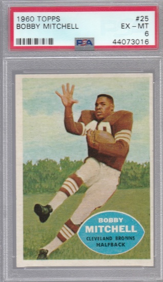 BOBBY MITCHELL 1960 TOPPS CARD #25 / GRADED