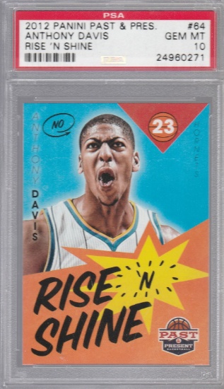 ANTHONY DAVIS 2012 PANINI PAST AND PRESENT RISE 'N SHINE CARD #64 / GRADED