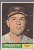 MILT PAPPAS 1961 TOPPS CARD #295