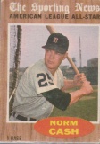 NORM CASH 1962 TOPPS CARD #466