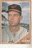 HAL BROWN 1962 TOPPS CARD #488