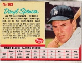 DARYL SPENCER 1962 POST CEREAL CARD #103