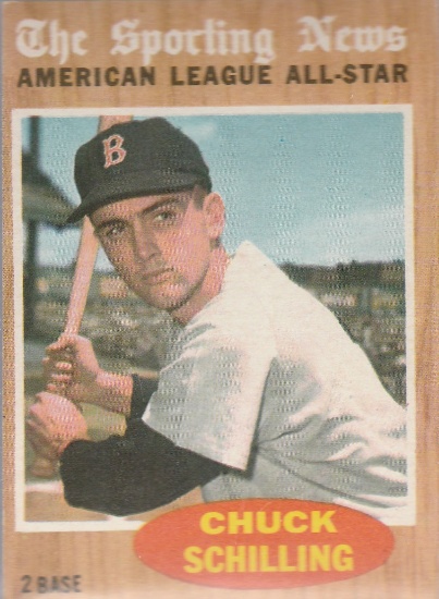 CHUCK SCHILLING 1962 TOPPS CARD #467