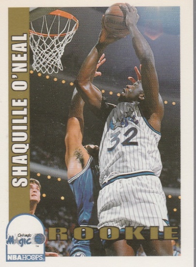 SHAQUILLE O'NEAL 1992/93 HOOPS ROOKIE CARD #442