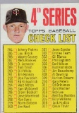 1967 TOPPS 4TH SERIES CHECKLIST CARD #278 / KAAT