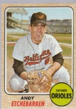 ANDY ETCHEBARREN 1968 TOPPS CARD #204