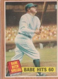 1962 TOPPS CARD #139 BABE RUTH SPECIAL / BABE HITS 60