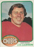 LEN DAWSON 1976 TOPPS CARD #308