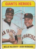 1969 TOPPS CARD #572 GIANT HEROES / MCCOVEY 7 MARICHAL