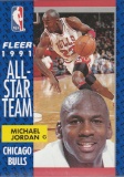 MICHAEL JORDAN 1991 FLEER CARD #211