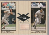 DON MATTINGLY 2002 FLLER GREATS DUELING DUOS BAT CARD