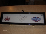 LOU PINIELLA AUTOGRAPHED CINCINNATI REDS COMMEMORATIVE FULL SIZE PITCHING RUBBER WITH DISPLAY CASE