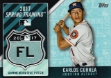 CARLOS CORREA 2017 TOPPS SPRING TRAINING LOGO PATCH CARD