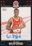 WILLIAM BUFORD 2008 TOPPS MCDONALDS ALL-AMERICAN AUTOGRAPH CARD