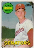 DENNIS HIGGINS 1969 TOPPS CARD #441