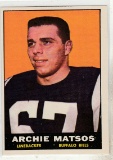 ARCHIE MATSOS 1961 TOPPS CARD #158