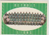 DETROIT LIONS 1961 TOPPS TEAM CARD #37