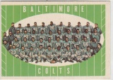 BALTIMORE COLTS 1961 TOPPS TEAM CARD #9 / UNITAS