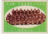 SAN FRANCISCO 49ERS 1961 TOPPS TEAM CARD #66