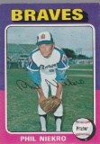 PHIL NIEKRO 1975 TOPPS CARD #130