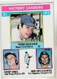 1976 TOPPS CARD #199 VICTORY LEADERS / SEAVER