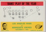 1964 TOPPS CARD #98 RAMS PLAY OF THE YEAR