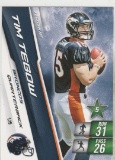 TIM TEBOW 2010 PANINI ADRENALYN XL ROOKIE CARD