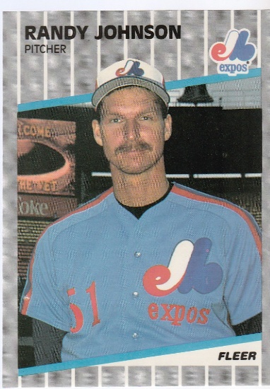 RANDY JOHNSON 1989 FLEER ROOKIE CARD #381