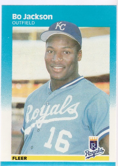 BO JACKSON 1987 FLEER ROOKIE CARD #369