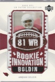 ANQUAN BOLDIN 2003 UD PATCH COLLECTION ROOKIE PATCH CARD