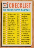 1962 TOPPS 5TH SERIES CHECKLIST CARD #367