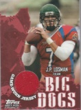 J P LOSMAN 2004 TOPPS DRAFT PICKS BIG DOGS ROOKIE JERSEY CARD