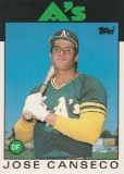 JOSE CANSECO 1986 TOPPS TRADED ROOKIE CARD #20T
