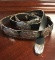 Vintage Native American inspired sterling silver adorned belt