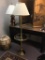 Mid century glass and brass lamp/end table