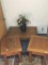 Set of mission style oak coffee table and end tables - good cond - see desc