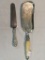 Sterling Silver handled cake knife and vintage silverplate server w/ french 