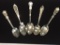 Set of 5 sterling silver souvenir spoons - antique & vintage